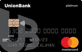UnionBank Platinum Mastercard .